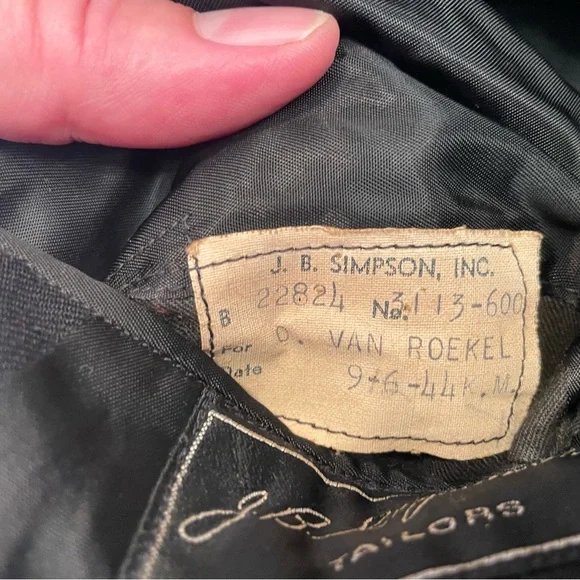 WWII US Military Dress Uniform, JB Simpson 1944 jacket and trousers, nice - Picture 7 of 16